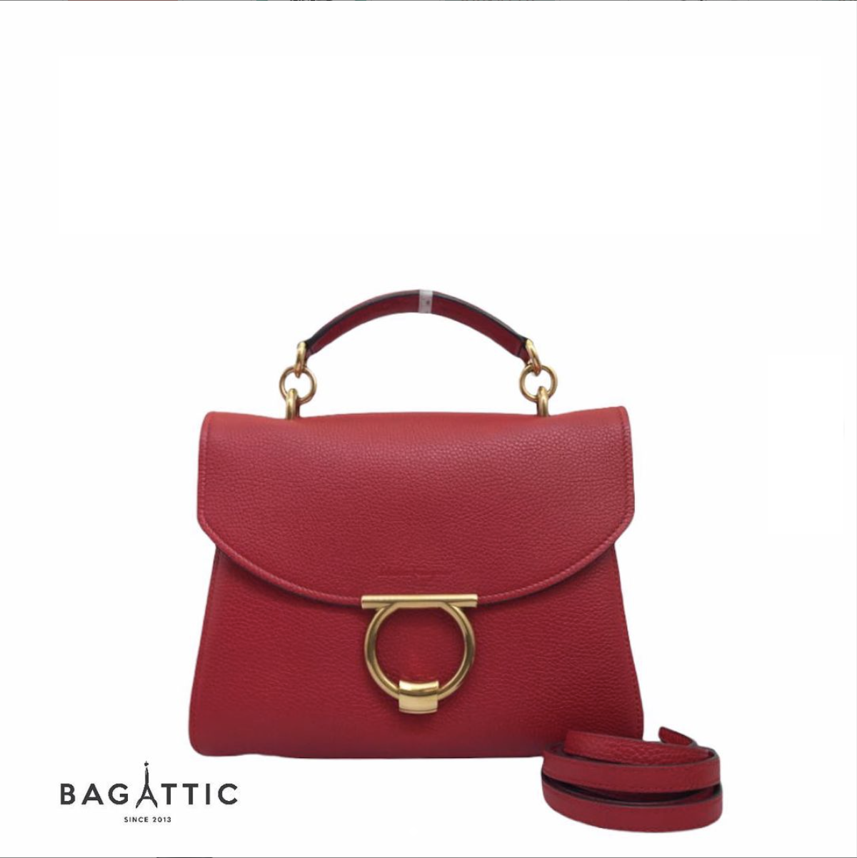 Salvatore Ferragamo Red Margot GHW 2019